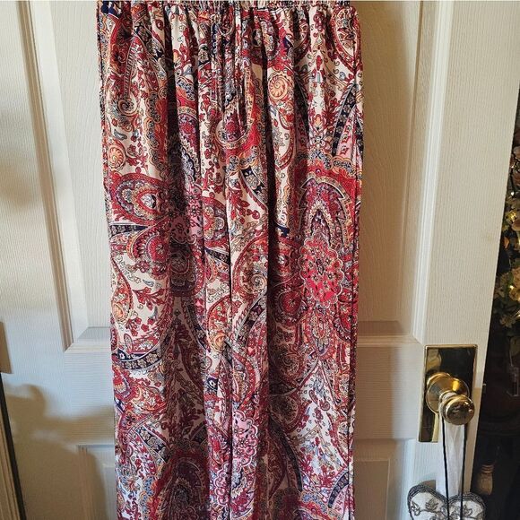 BOHO FLORAL PAISLEY PALAZZOS - Picture 2 of 6